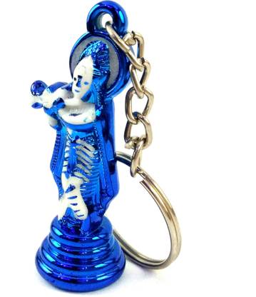 Isk KRISHAN JI WITH FLUTE IN BLUE COLOUR Key Chain