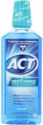 ACT Restoring Mouthwash, Cool Splash Mint, 4 Count - Cool Mint