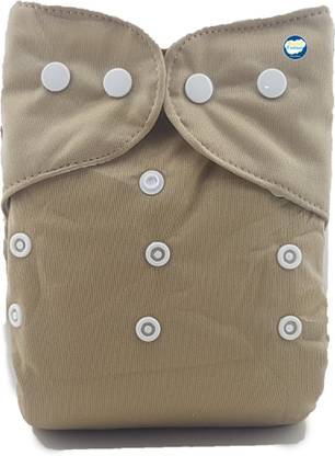 BACHA FASHION Basic Cloth Diaper-Brown (No Insert) Pack of 1