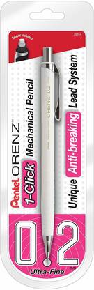PENTEL Orenz Mechanical Pencil 0.2Mm Ultra Fine Line, White Barrel, Pack Of 1 (Pp502Bp) [Cat_397129] Pencil