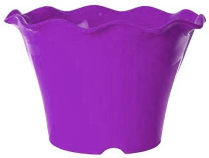 Airex Plastic Blossom Pots | Plastic Flower Pots| Plastic Plant Containers (5 inch, Color : Purple, Pack of 1) Plant Container Set