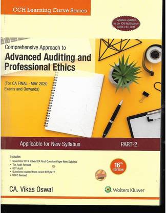 Advanced Auditing & Professional Ethics For Ca Final - May 2020 Exams New Syllabus 2 Books Set By Ca. Vikas Oswal
