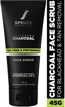 SPRUCE SHAVE CLUB Charcoal Face Scrub For Men | Tan Removal & Blackhead Removal  Scrub