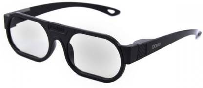 DOMO PL16S Polaroid Passive Circular Polarized 3D Glasses for mobile TV laptop, Plastic (Black Color)