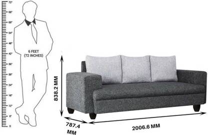 lifestyle furniture FEELGOOD Fabric 3 + 1 + 1 Sofa Set