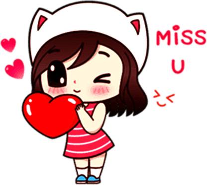nirmal décor 53 cm I Miss U Magnetic Sticker