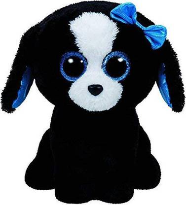 TY Beanie Boo Toy (The Dog 6) -- black/white - regular  - 15.24 cm