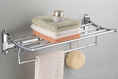 KEEPWELL Stainless Steel 24 Inch Bathroom Towel Rack & 12 Inch Bathroom Perfume Rack / Bathroom Shelf / Towel Holder / Bathroom Accessories / Bathroom Rack Stainless Steel Wall Shelf