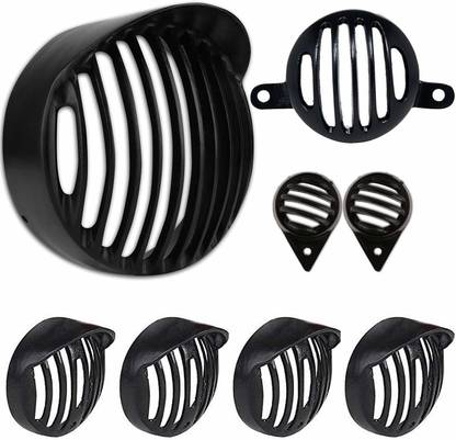 Bullet (Black, Set of 8) Bike Headlight Grill