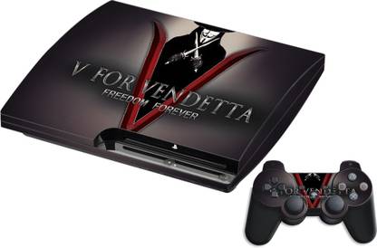 GADGETSWRAP GMCCG20725 - Printed v for vendetta Skin For PS3 Console & Controller  Gaming Accessory Kit
