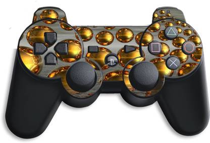 GADGETSWRAP GMCCG22521 - Printed Gold Sphere Skin For PS3 Controller  Gaming Accessory Kit