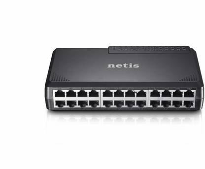NETIS ST3124P 24-Port 10/100 Desktop Switch, Auto-negotiation and Plug and Play 24 Ports 100 Mbps Network Switch
