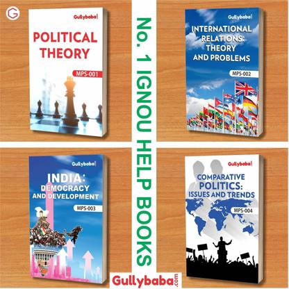 GullyBaba (Latest Edition 2019) IGNOU MA Political Science MPS-1 MPS-2 MPS-3 MPS-4 (English Medium) First Year COMBO Of IGNOU Help Books With Solved Previous Years' Question Papers Important Exam Notes