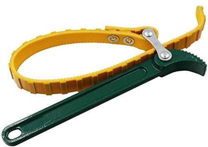 Inditrust 9" Belt Type Oil Filter Wrench Auto Tool Engine Box Spanner Oil Fuel Filter Wrench Tool Spanner Key Tool Yellow Belt Single Sided Speciality Single Sided Speciality