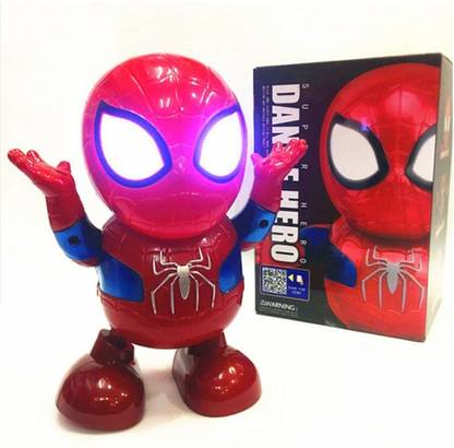 Bestie Toys Dancing Spiderman Dance Hero Toys Dancing Robot with Light Music Dancing for Boy Girls Kids