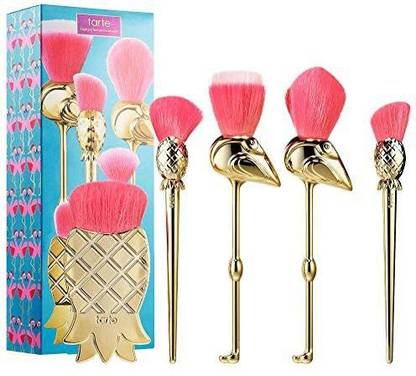 tarte Let'S Flamingle 5 Piece Brush Set Fla-Mingle Inspired By Flamingos & Pineapple
