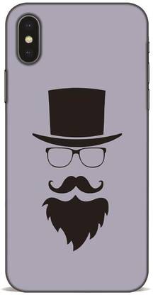 Crazy Feel Back Cover for Beard & Mustache I Phone XS Max Mobile Cover And Cases / Printed Mobile Cover And Case