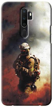 NDCOM Back Cover for OPPO A9 2020 War Fighter Printed