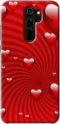 NDCOM Back Cover for Xiaomi Redmi Note 8 Pro Red Hearts Printed