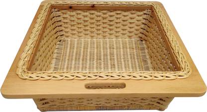 Cane ji Shree ji Big wicker basket Wooden Fruit & Vegetable Basket