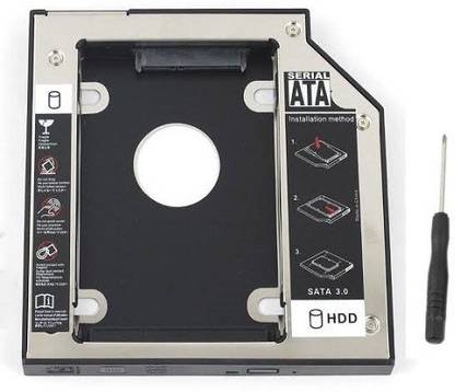 techut 12.7mm Universal 2nd Hard Drive Bay Second Sata Caddy for CD/DVD-ROM - Expand your data storage on your Laptop /Macbook PRO 2.5 inch 2.5 inch internal hard drive enclosure