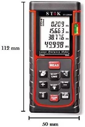 Stok ST-LDM50 SToK ST-LDM50 Laser Distance Measuring Meter Portable Device,Area/Pythagoras Calculation,Measurement Memory Recall,Tape 0.05 To 50M(0.16 To 164Ft)St-Ldm50 Non-magnetic Engineer's Precision Level