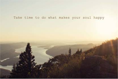 Happy Soul Motivation Quote Paper Print