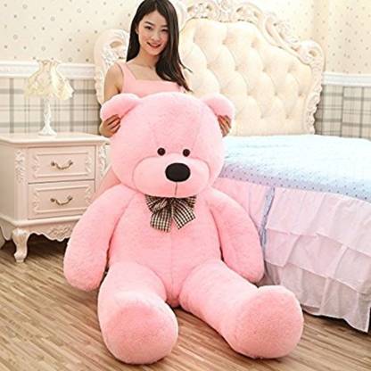 msy Soft 95 centimeter Long Huge Pink Teddy Bear Best With stuffing  - 95 cm