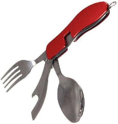 Prateek Kitchenware Multi Fuction 4 in 1 Stainless steel Swiss Spoon 4 Function Multi Utility Swiss Knife
