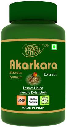 Herbo Natural Akarkara (Anacyclus Pyrethrum) Extract Capsules