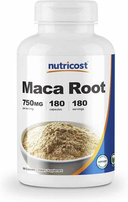 Nutricost Maca Root (Lepidium meyenii) 750mg, 180 Capsules, 180 Servings