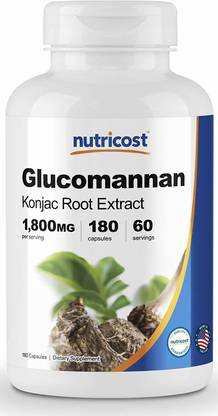 Nutricost Glucomannan 1,800mg Per Serving, 180 Capsules