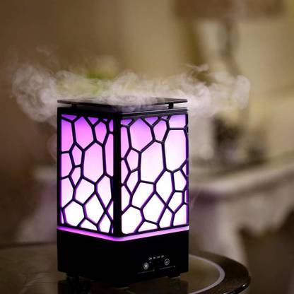 ShoppoStreet Room Essential Oil Diffuser Water Cube Humidifier Air Freshener with LED Night Light Changing Aroma Diffuser Humidifier