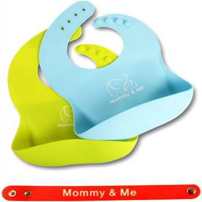 UNIQUE ENTERPRISE Waterproof Silicone Baby Bibs - Unisex Silicone Bib for Feeding Babies