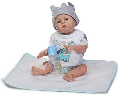 NPK 20:20:20 NPK Reborn Doll Real Life Full Body Silicone Vinyl Anatomically Correct Reborn Baby Boy Doll 20inch 50cm Weighted Baby Gray Doll [CAT_4054]
