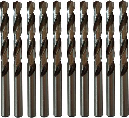 JK Superdrive Heavy Machine Tool Cutting Device Jobber HSS Straight Shank Jobber Ground Flute Drill Bit 10 Pcs - 3/16"