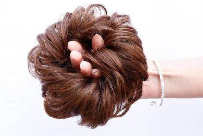 SAMYAK Brown Funky Bun Hair Extension