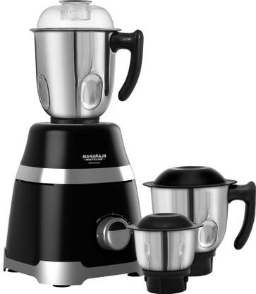 MAHARAJA WHITELINE MX-220 Ultramax HD 1000 W Mixer Grinder (3 Jars, Black, Silver)