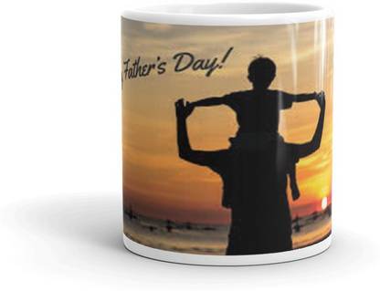 Gift4You Happy Fathers Day Printed Coffee Cup Special Gift for Dad-Father in Law-Grandfather-Birthday Gifts, Fathers Day Gifts, Daddy Cup 565 Ceramic Coffee Mug