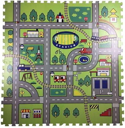 Delta Comfort Labs Road Rally Play Foam Floor Tiles For Kids