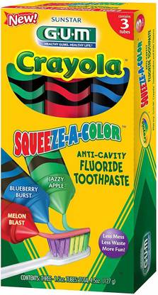 GUM Crayola Squeeze-A-Color Toothpaste Toothpaste