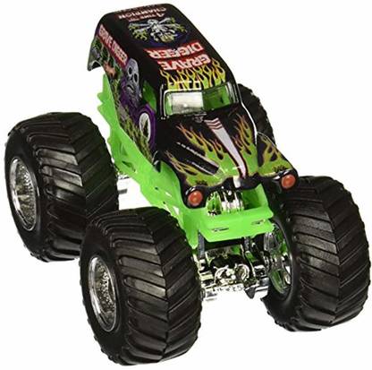HOT WHEELS Monster Jam Scale Grave Digger with Stunt Ramp