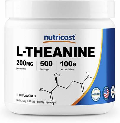 Nutricost L-Theanine 200MG Per Serving 0.22lbs Unflavored Powder