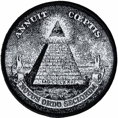 Annuit Coeptis Embroidered Patch Illuminati Great Seal Iron-On Masonic Pyramid