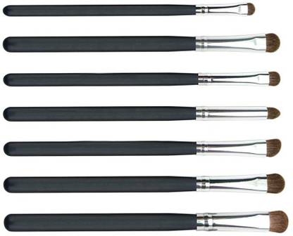 LARA KOSSLER Goat Hair Eyeshadow Brushes (Black and Silver) - Set of 7