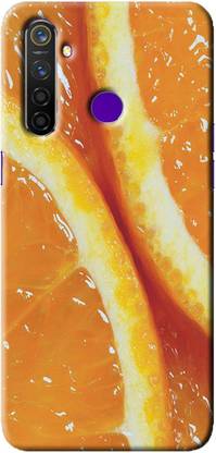 NDCOM Back Cover for Oppo Realme 5 Orange Close Up Printed