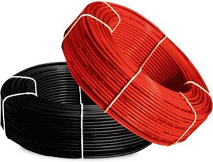 D'Mak Toran-CAB PVC Insulated Wire Single Core Flexible Copper Wires for Domestic/Industrial (Pack of 2) 2.5 sq/mm Red, Black 90 m Wire
