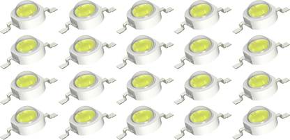 TCS 20pcs Real Full Watt CREE 3W Cold White High Power LED lamp Bulb Diodes SMD 110-120LM LEDs Chip For Spot light Down light Light Electronic Hobby Kit