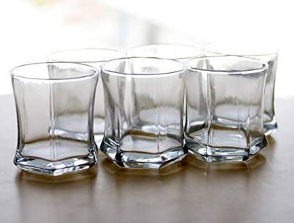 wow n now (Pack of 6) Whisky Tumbler Glass Set Glass Set Whisky Glass