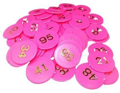 ZEONELY MART Plastic Numerical Token/Coins ( 1 to 100 ) Number Coins Chose Any Color
